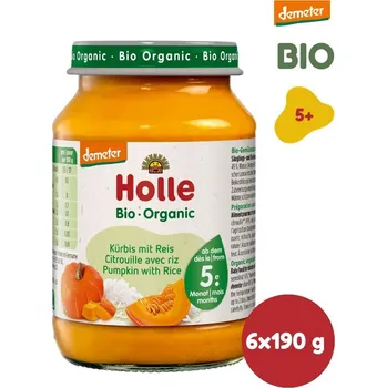 Dětská výživa HOLLE BIO Dýně s rýží 6× 190 g