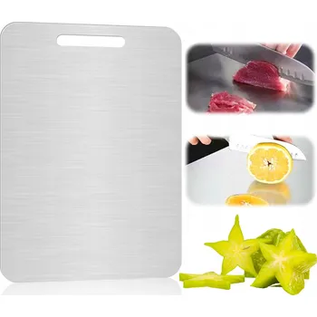 Kuchyňské prkénko Ocelové prkénko na krájení 46x30 cm – bez BPA, na maso, zeleniny a pečivo