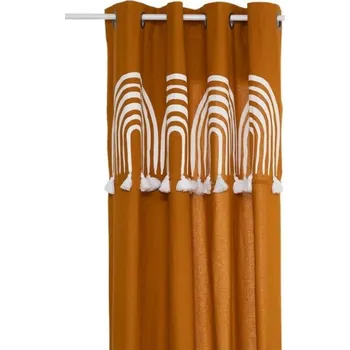 Závěs Atmosphera Závěs bavlněný SOLEYA, 140 × 260 cm, hořčicový