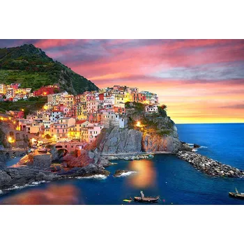 Puzzle EUROGRAPHICS Puzzle Manarola za soumraku, Itálie 2000 dílků