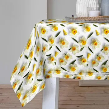 ubrus UBRUS VELIKONOČNÍ NA STŮL ŽLUTÝ NARCIS 120 cm x 260 cm