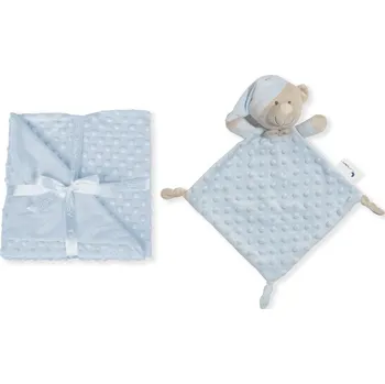 Dětské zboží INTERBABY deka měkká kuličky a přítulka, modrá