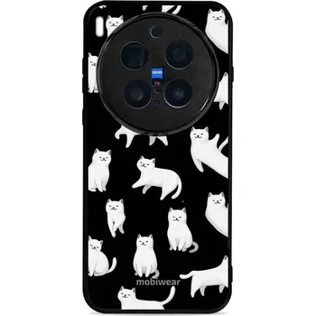 Mobiwear Glossy lesklé pouzdro na Vivo X300 Pro bílé kočičky