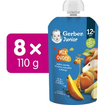 Dětská výživa GERBER Junior kapsička Mix ovoce 8× 110 g
