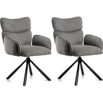 Jídelní židle Sada 2 ks jídelních křesel Tudor grafitová