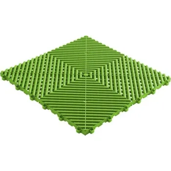 Swisstrax dlaždice modulární podlahy typu Ribtrax Pro 40×40 cm barva Techno Green zelená