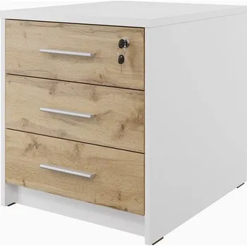 Komoda Nejlevnější nábytek Komoda pod tiskárnu NEJBY GIANNI, bílá/dub wotan