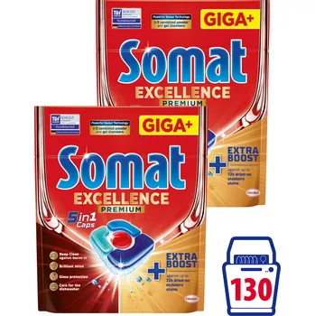 Drogerie SOMAT Excellence 5v1, 130 ks