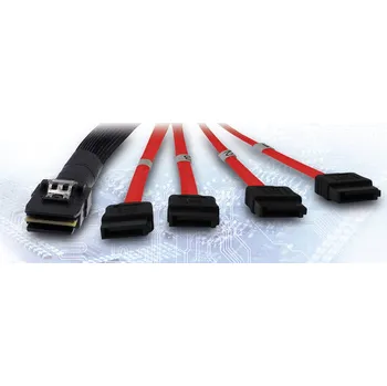 Kabel do PC Inter-Tech (SFF-8087) Mini-SAS na 4x SATA, 1m