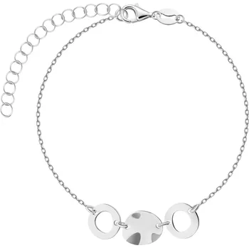 Náramek Stříbrný náramek - kroužky - AP545-3762