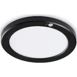 Ideal Lux AURA PL přisazené LED svítidlo s PIR senzorem 3000K 22 cm kulaté, černé
