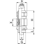 Agro 1000.32.85.220 Kabelová vývodka Progress EMC, série 85, mosazná, závit M32, jednodílné těsnění krátk