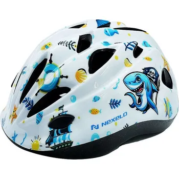 NEXELO PŘILBA FUNNY LESK BÍLO-MODRÁ ŽRALOK S 48-52CM