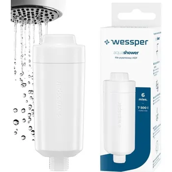 vodní filtr Sprchový filtr Wessper aquashower pro tvrdou vodu bílý 7500 l - 1 ks