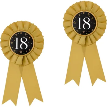 Karnevalový kostým Godan Narozeninová brož placka 18 let 2 ks