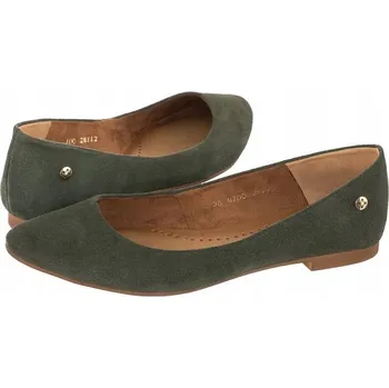 Dámské baleríny Dámské baleríny Maciejka 04100-45 kožené velurové zelené olivové vel. 38
