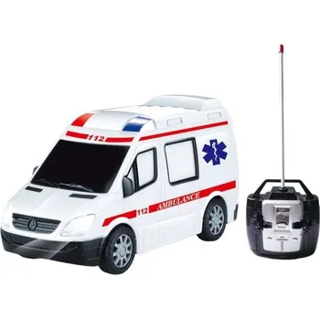 RC model auta Mamido MT1370 Sanitka na dálkové ovládání se světly a zvuky Ambulance
