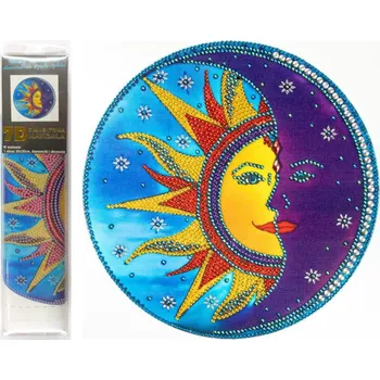 Diamantové malování NORIMPEX 7D Slunce a měsíc 30 × 30 cm