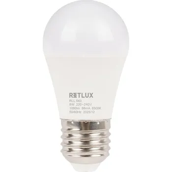 Žárovka RETLUX RLL 643 G45 E27 miniG 8W DL D