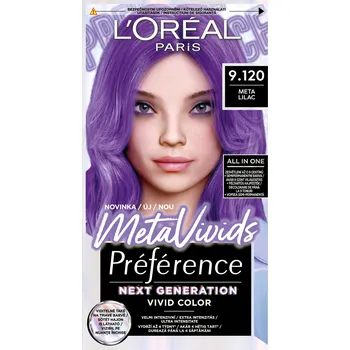 Barva na vlasy L'ORÉAL PARIS Préférence Meta Vivids 9.120 Meta Lilac