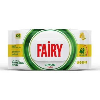 Univerzální čisticí prostředek Vlhčené ubrousky na čištění povrchů Fairy Lemon Lemon 100 kusů