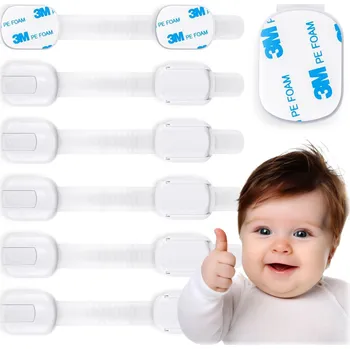 Dětská zábrana Ricokids Bezpečnostní zařízení pro otevírání skříněk 798100 6 ks bílá