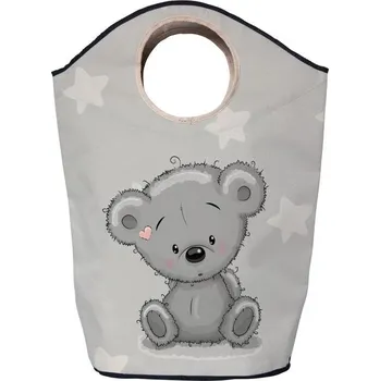 Koš na prádlo Butter Kings Koš na prádlo a hračky grey teddy 80 l