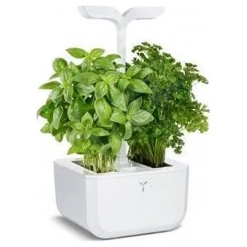 Květináč Exky Smart Automatický květináč s regulací osvětlení, bílý + 2 bylinkové náplně