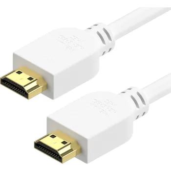 Kabel AlzaPower Core Premium HDMI 2.0 High Speed 4K 2m bílý