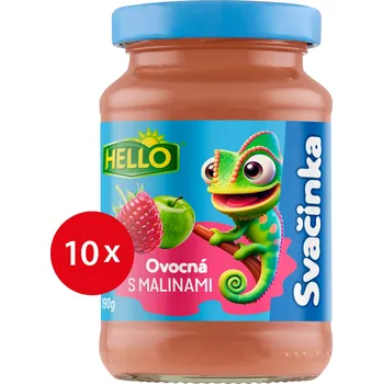 Dětská výživa HELLO ovocná svačinka s malinami 10× 190 g