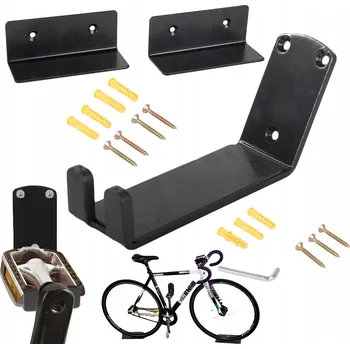 Věšák Nástěnný držák na kolo na zeď, kovový, silný, nosnost až 30 kg