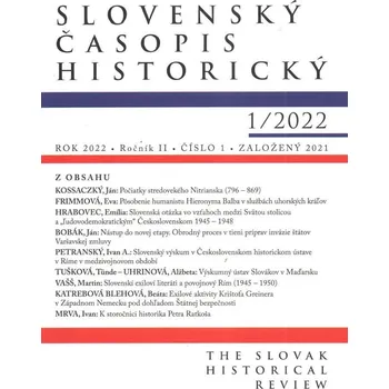 Populárně naučná literatura pro dospělé Slovenský časopis historický 1/2022 Kniha