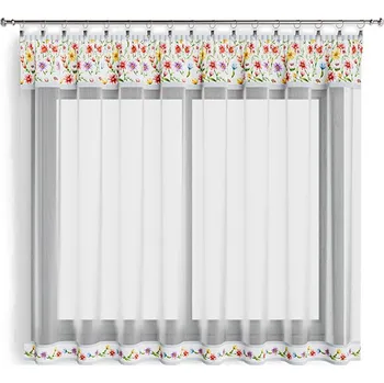 Záclona 4sleep Hotová záclona 300 × 140 cm - Květiny barevné