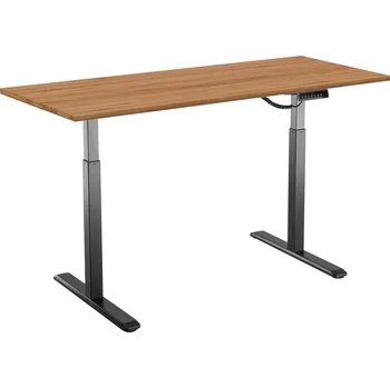 Psací stůl AlzaErgo Table ET2 černý + deska 160×80 cm bambusová