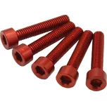 SEFIS šroubky CNC 7075 M6 30mm 5ks červená