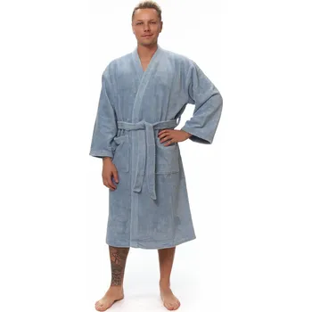 Dámské oblečení Interkontakt Pánský župan kimono Fog Blue M