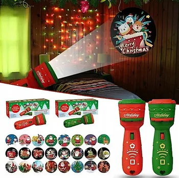 Projekční technika VÁNOČNÍ SVÍTILNA PROJEKTOR 24 DIAPOZITIVY PRO DĚTI VÁNOČNÍ MIKULÁŠE