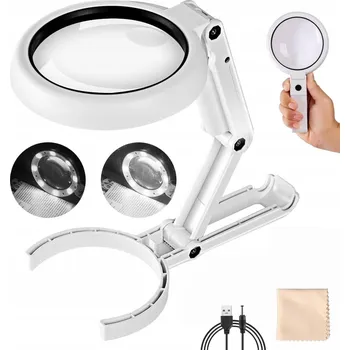 Bezpečnostní kamera LUPA NA ČTENÍ SKLO S PODSVÍCENÍM SKLÁDACÍ 2V1 5x 11x