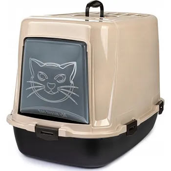 Toaleta pro kočku Happet krytá kočičí toaleta 60 cm x 38,5 cm x 40,5 cm