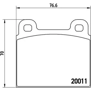Brzdová destička BREMBO Sada brzdových destiček P 23 001