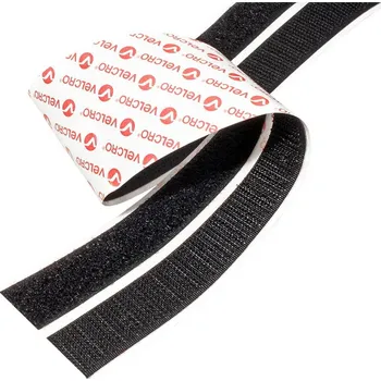 VELCRO Páska se suchým zipem, nalepovací, 20 mm × 10 m, černá