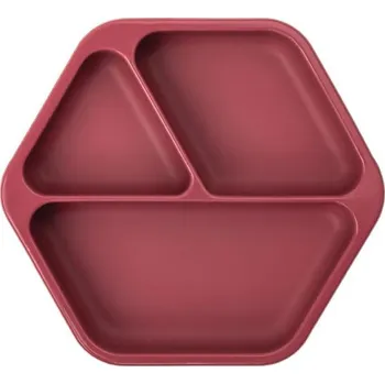 Talíř Tiny Twinkle Silikonový talířek - Burgundy