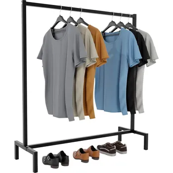 Věšák Sortland Stojan na oblečení StrongMax, kov, hranatý - 120 × 120 × 38 cm