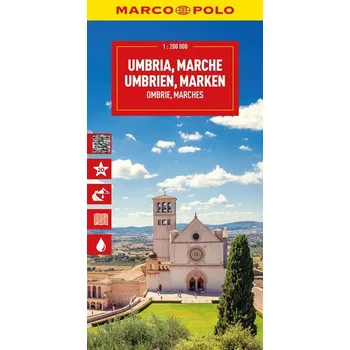 MARCO POLO Reisekarte Italien 08 Umbrien, Marken 1:200.000