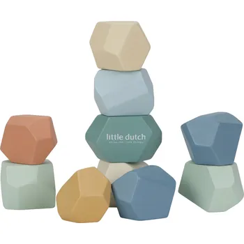 ostatní stavebnice Little Dutch Stohovací kameny Forest Friends