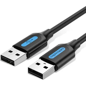 Datový kabel Vention USB 2.0 Male to USB Male Cable 0.5m Black PVC Type