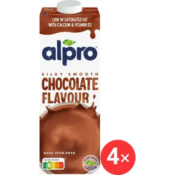 Nápoj pro sportovce Alpro sójový nápoj s čokoládovou příchutí 4 x 1l