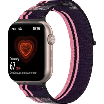 VSECHNONAMOBIL 95462 NYLON COLOR Vyměnitelný řemínek pro Honor Watch 5 PINK PURPLE