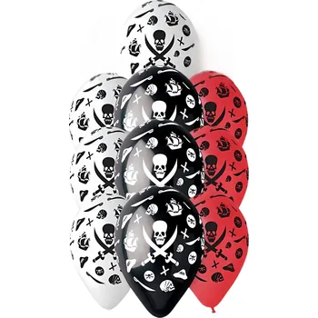 GODAN Balónky 30 cm PIRÁT pastelové, mix, 10 ks