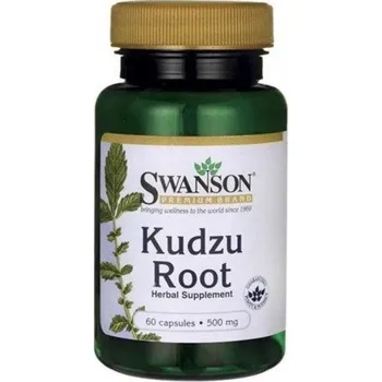 Doplněk stravy Swanson Kudzu Root (Kuzu kořen), 500 mg, 60 kapslí